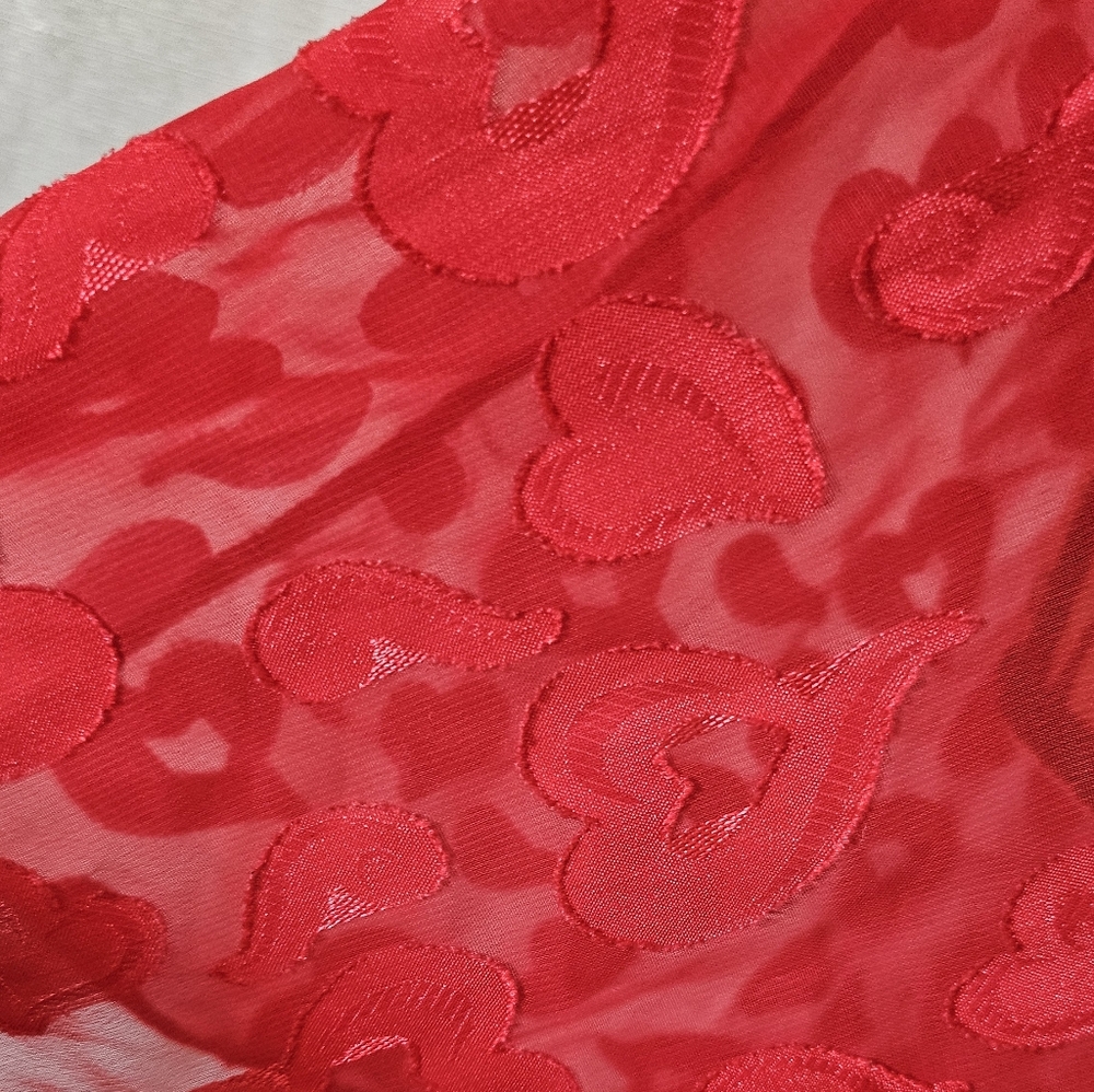 Vintage Intimate Style Lingerie Slip Dress With Hearts Size Large - Picture 5 of 7